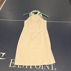 Lulu's white Halter Lace Dress